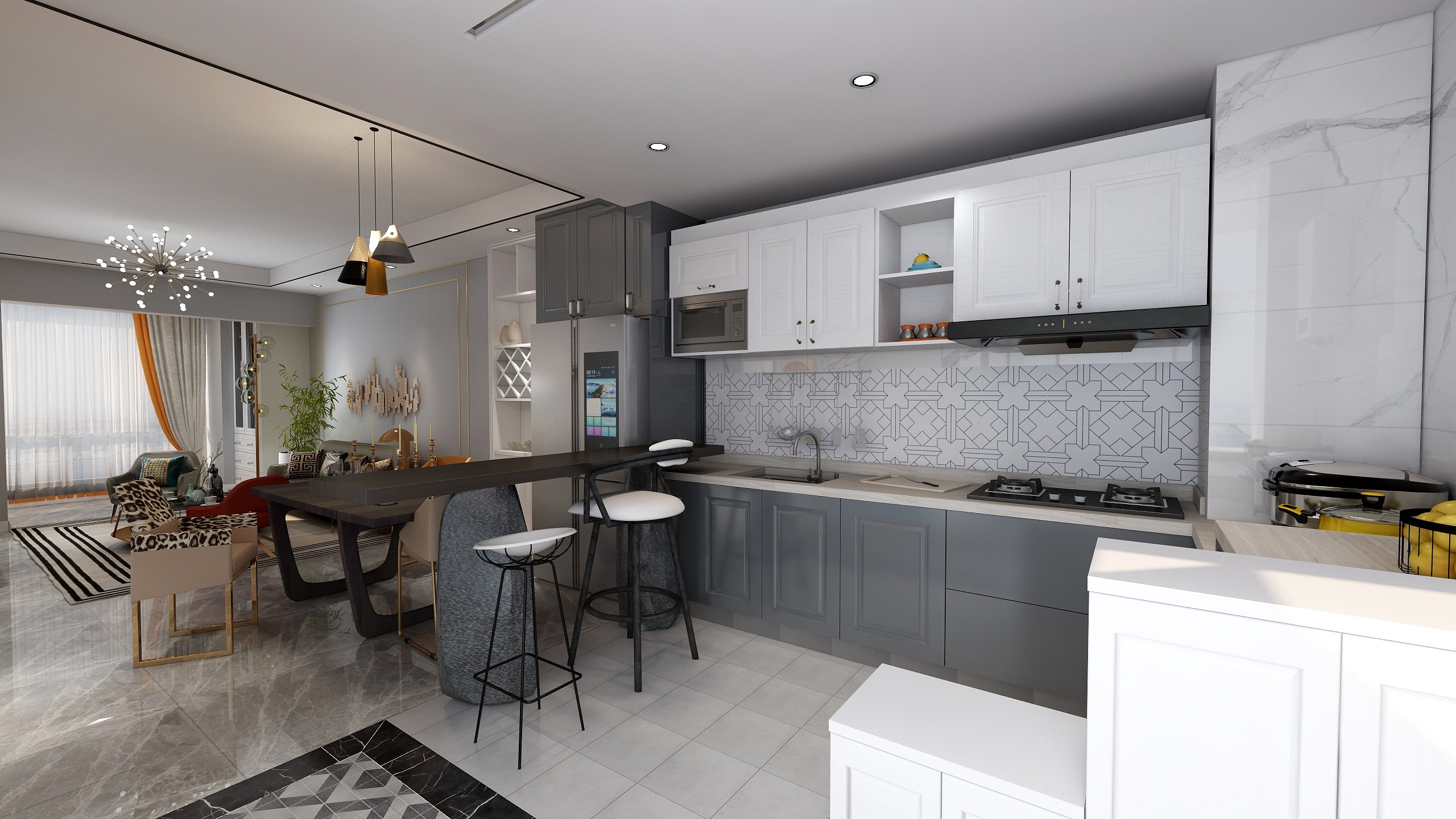 建e全景-大名城蒋哥《后现代》-装修设计方案