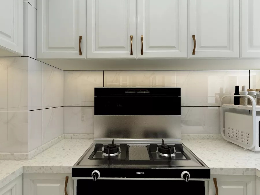 金风-99方美式三居一层厨房装修效果图第3张