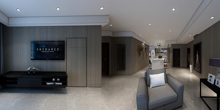 玖月设计工作室-现代极简_整面背景墙--装修设计方案