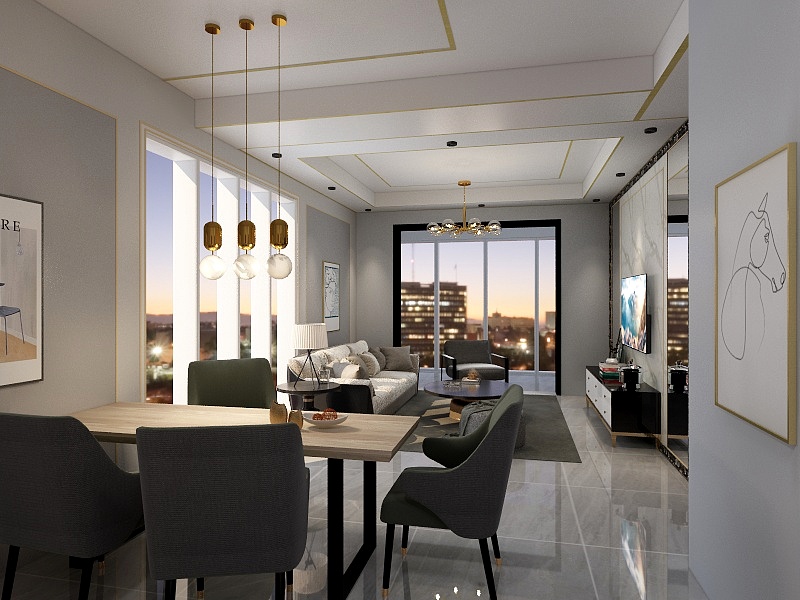 李潘33qJgP-中德英伦世邦91.00㎡F区1、2、9、10栋18-24层I户型2室2厅1卫1厨-装修设计方案