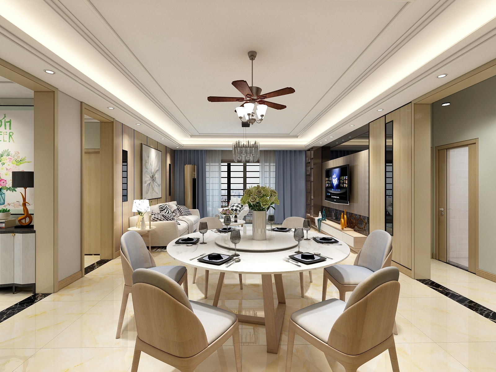 设计师孙恺-190方现代四居装修效果图