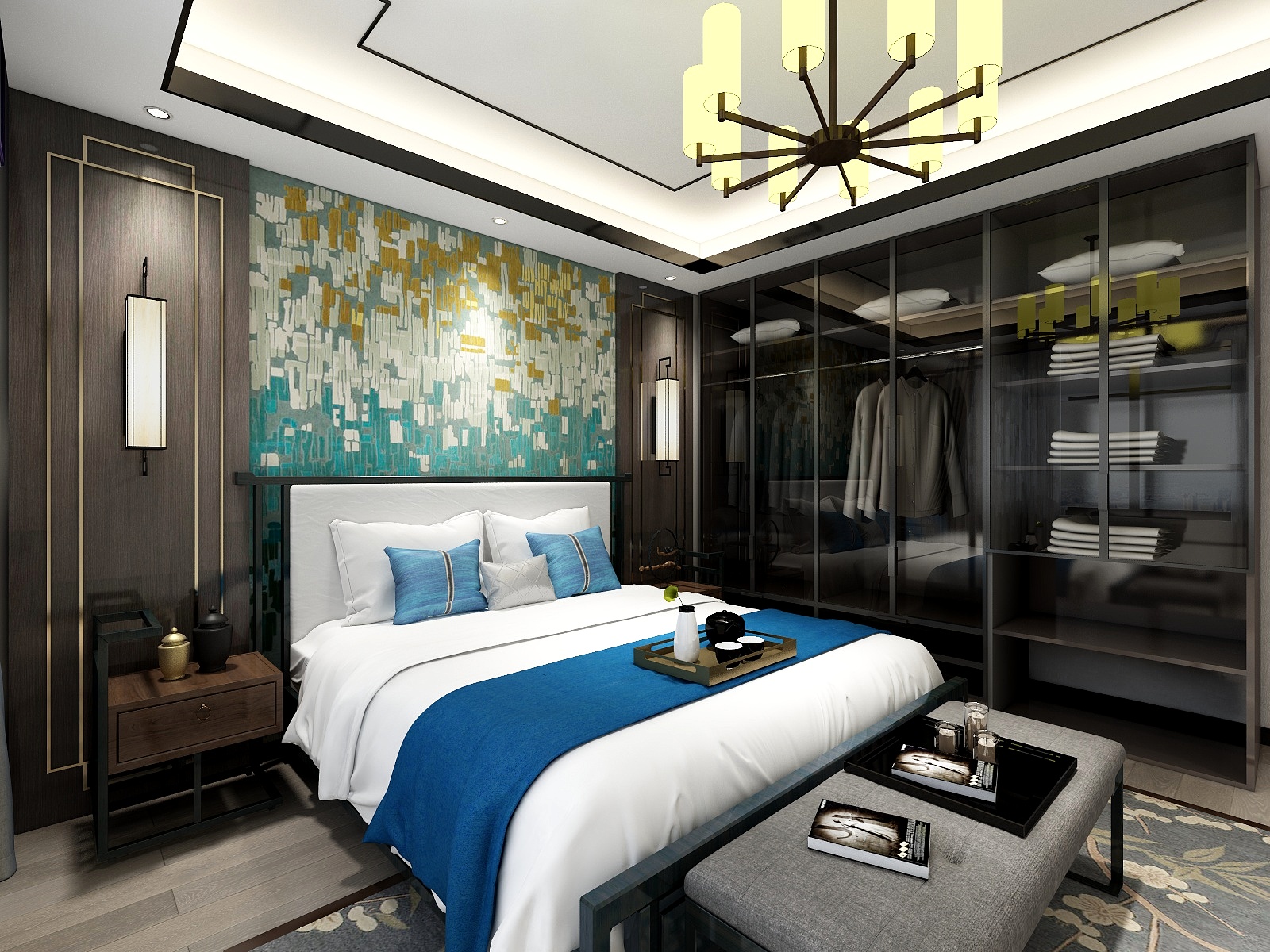 设计师孙恺-258方新中式四居装修效果图