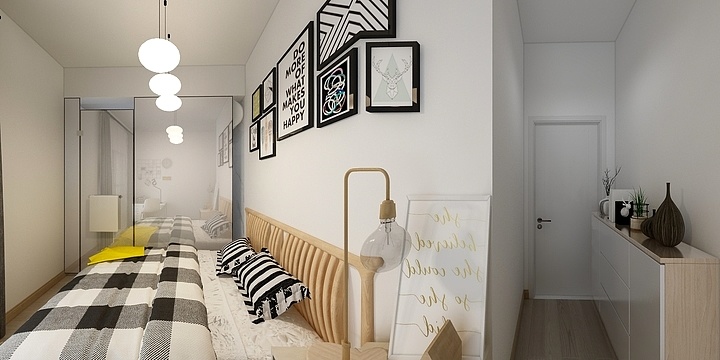 戴元旭室内设计-西丽公寓单间-装修设计方案