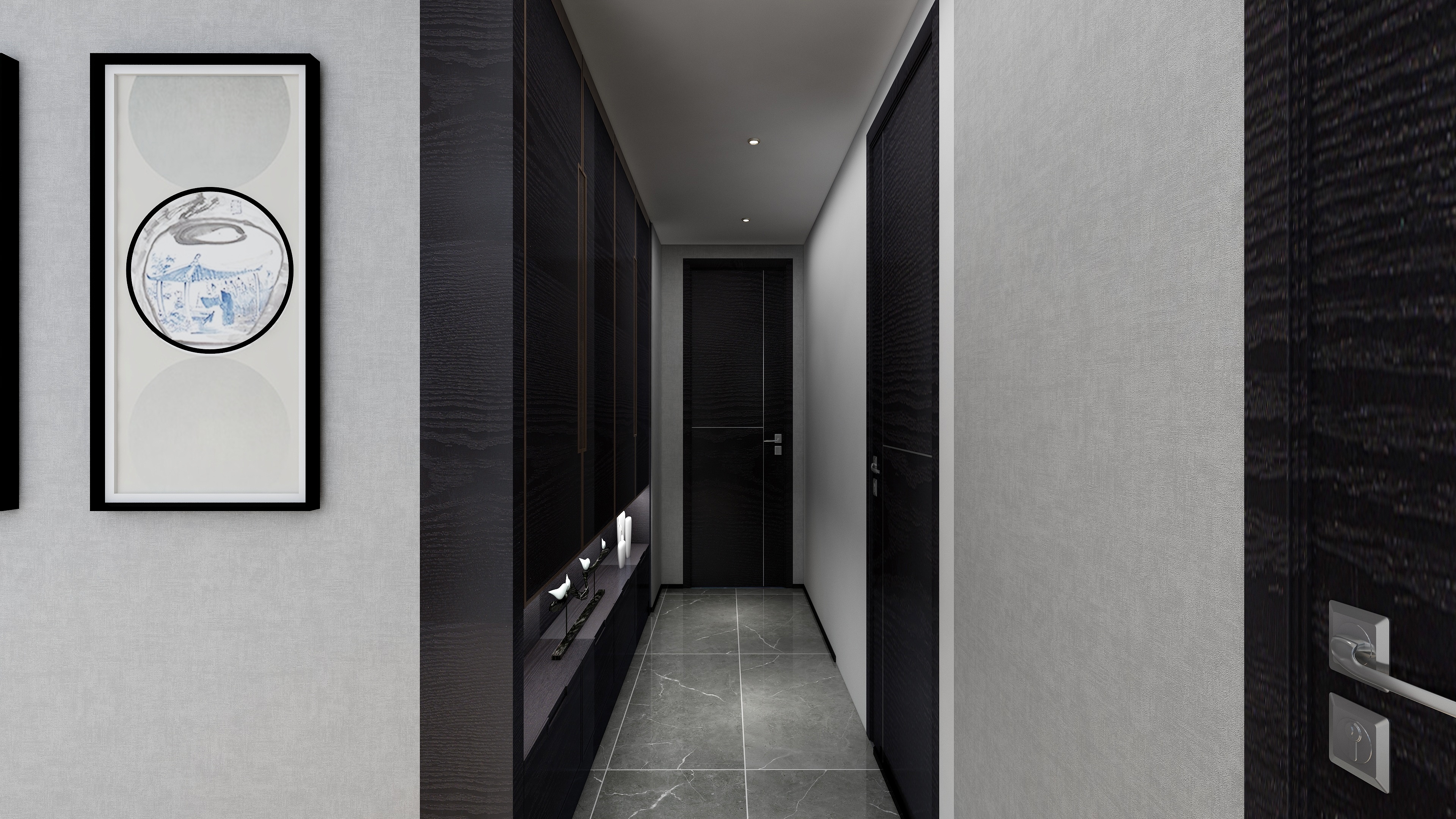 设计师丨胡月平-尚峰尚水一层西厨装修效果图第1张