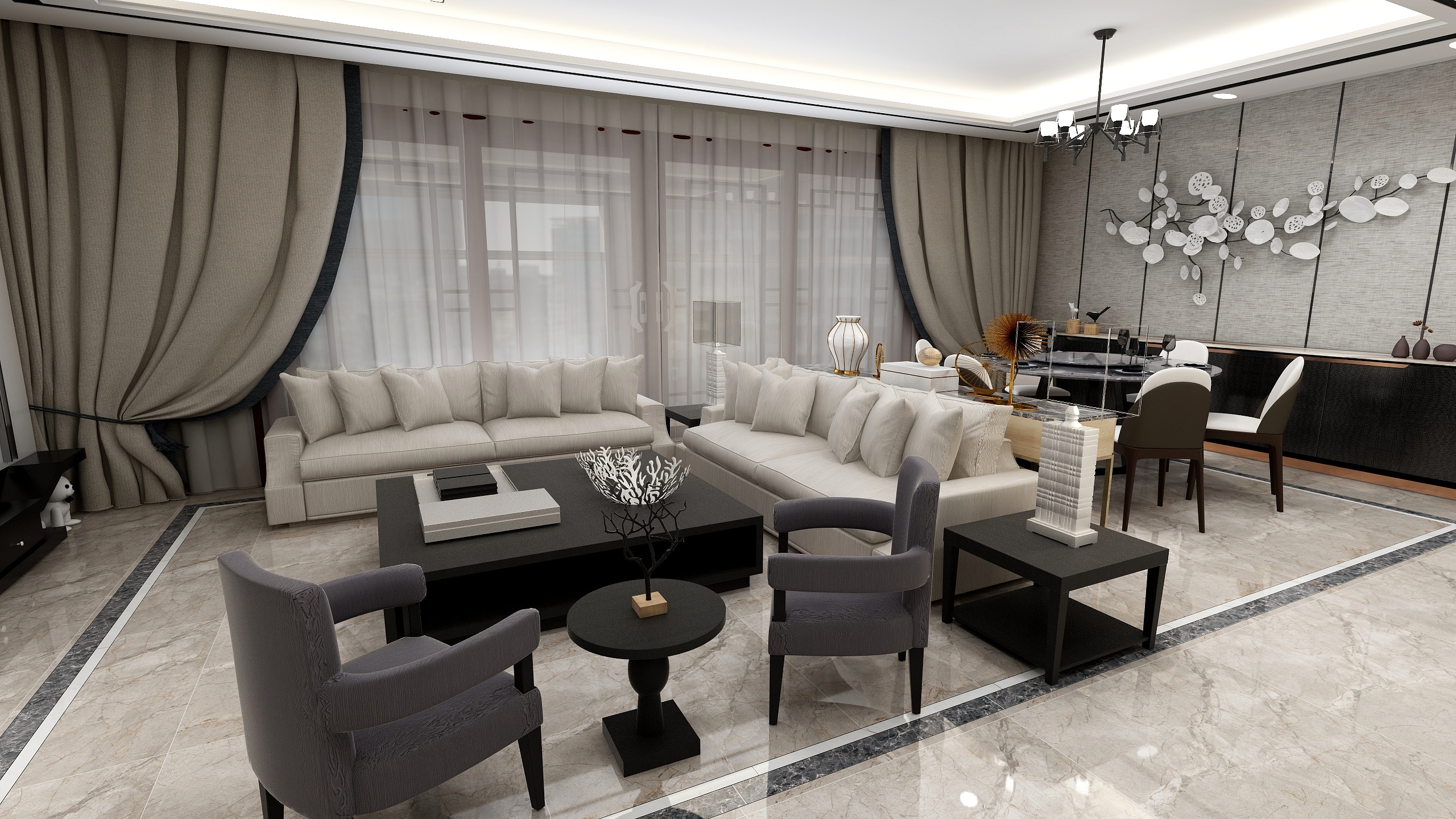 袁帅-新中式-公园道一号-装修设计方案