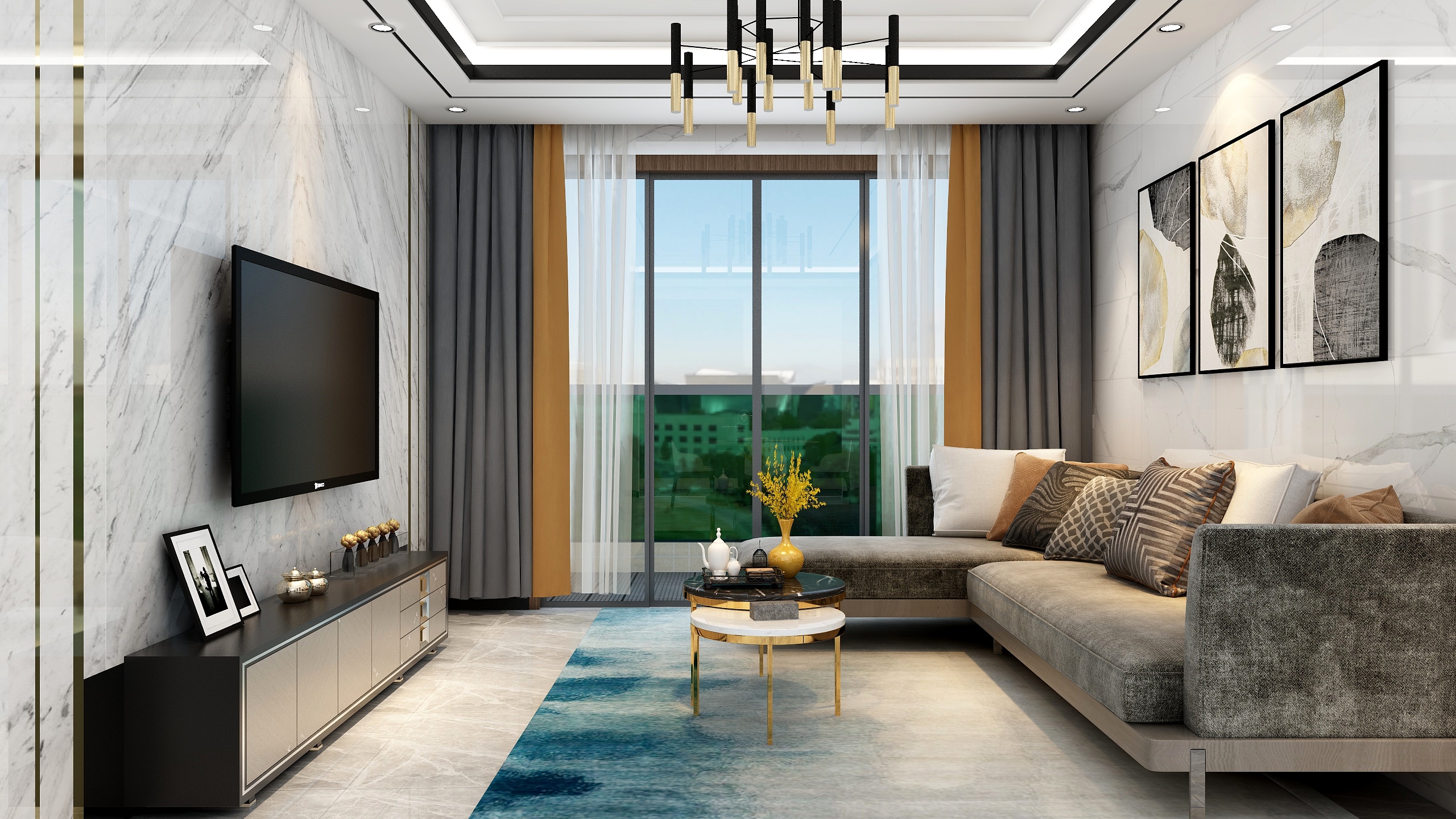 林桂兴-现代轻奢4室2厅2卫1厨146.00㎡户型-装修设计方案