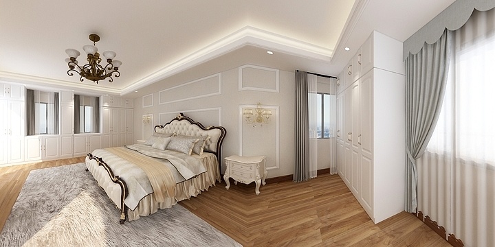 诗尼曼全屋定制南部店-盘龙文总别墅主卧-装修设计方案