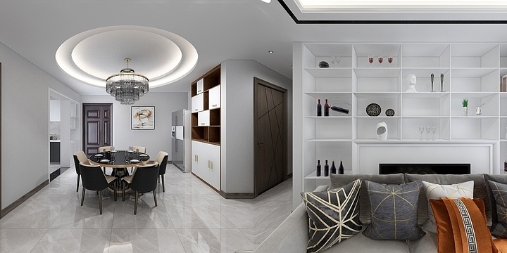 东宸丨别墅大宅全案设计-湖滨世家51栋1306-装修设计方案