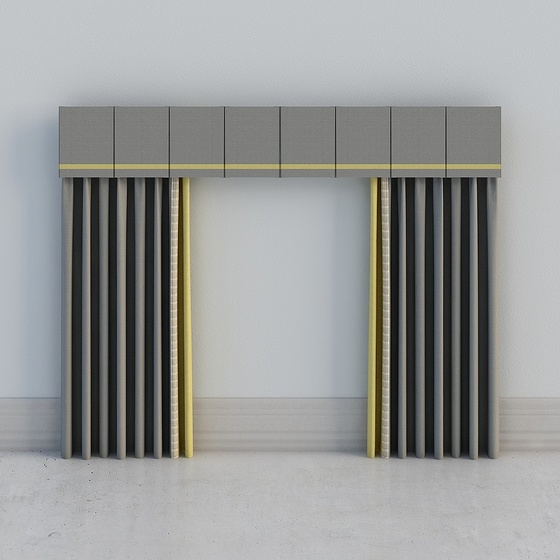 Minimalist Curtains,Black,3-4m,2-3m