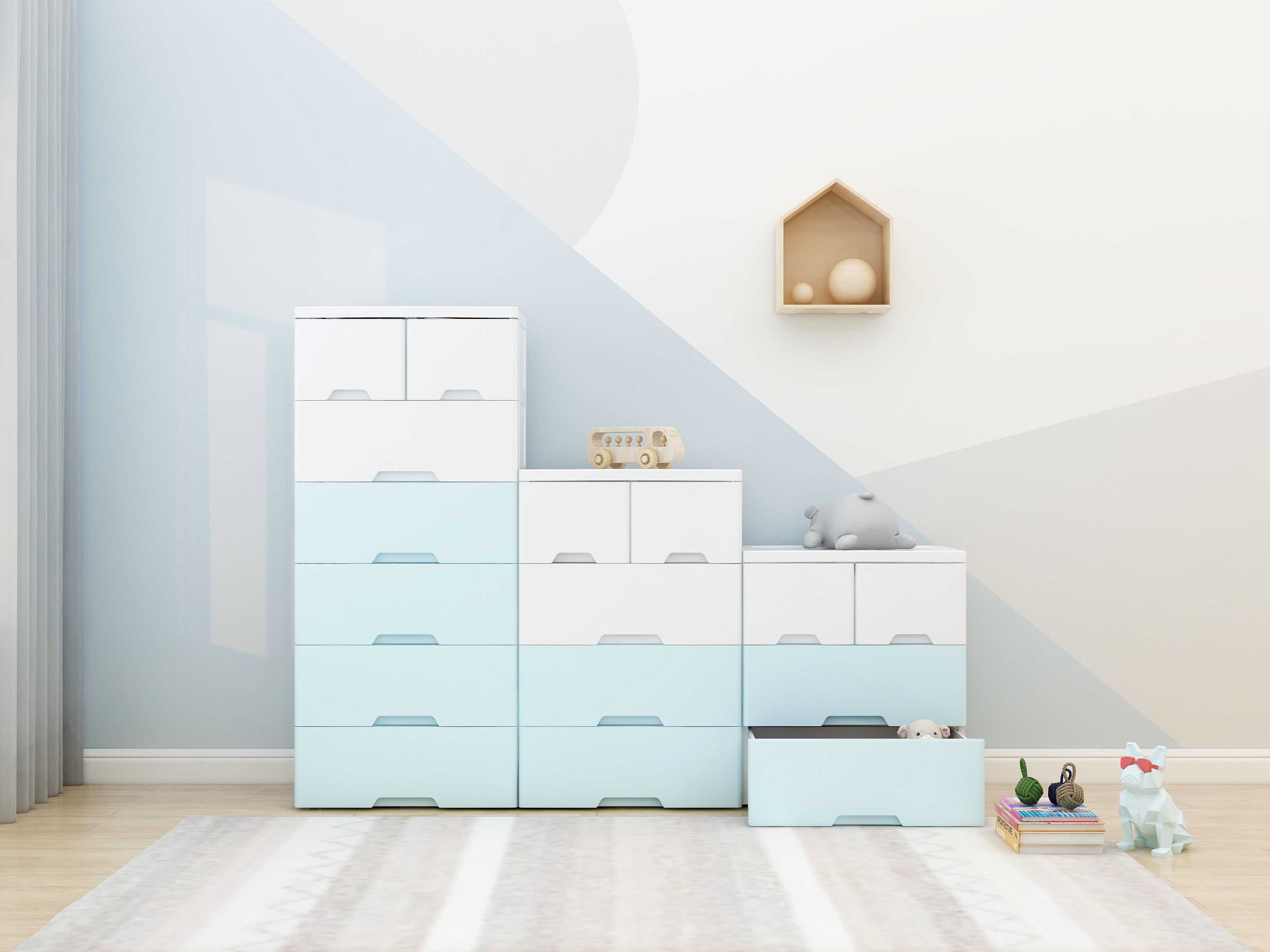 嗯-60精一蓝色-装修设计方案