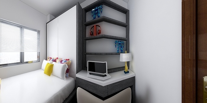 整装设计全景效果图-丰金和悦城108浅色新中赵-副本-装修设计方案