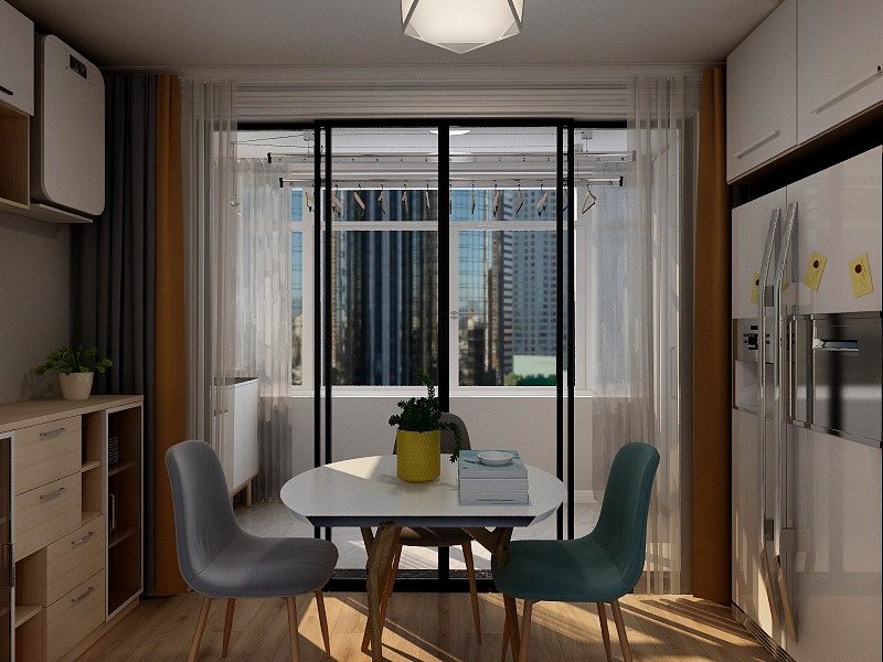 杨某某设计-91方北欧三居装修效果图