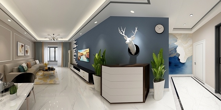 胡洁欣-茂华爱琴海122.00㎡4期D2户型3室3厅1卫1厨-装修设计方案