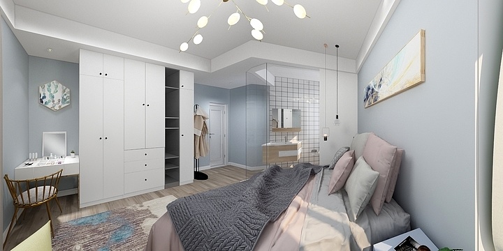 a筑美装饰-先志巧主卧室效果图-装修设计方案