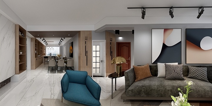 何学荣-现代黑白灰-装修设计方案