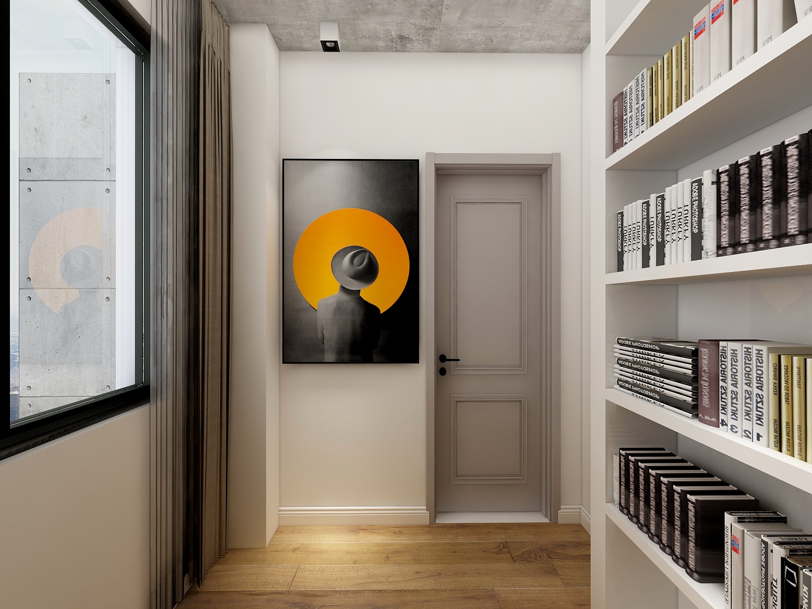 杨喜评-135方工业风三居装修效果图