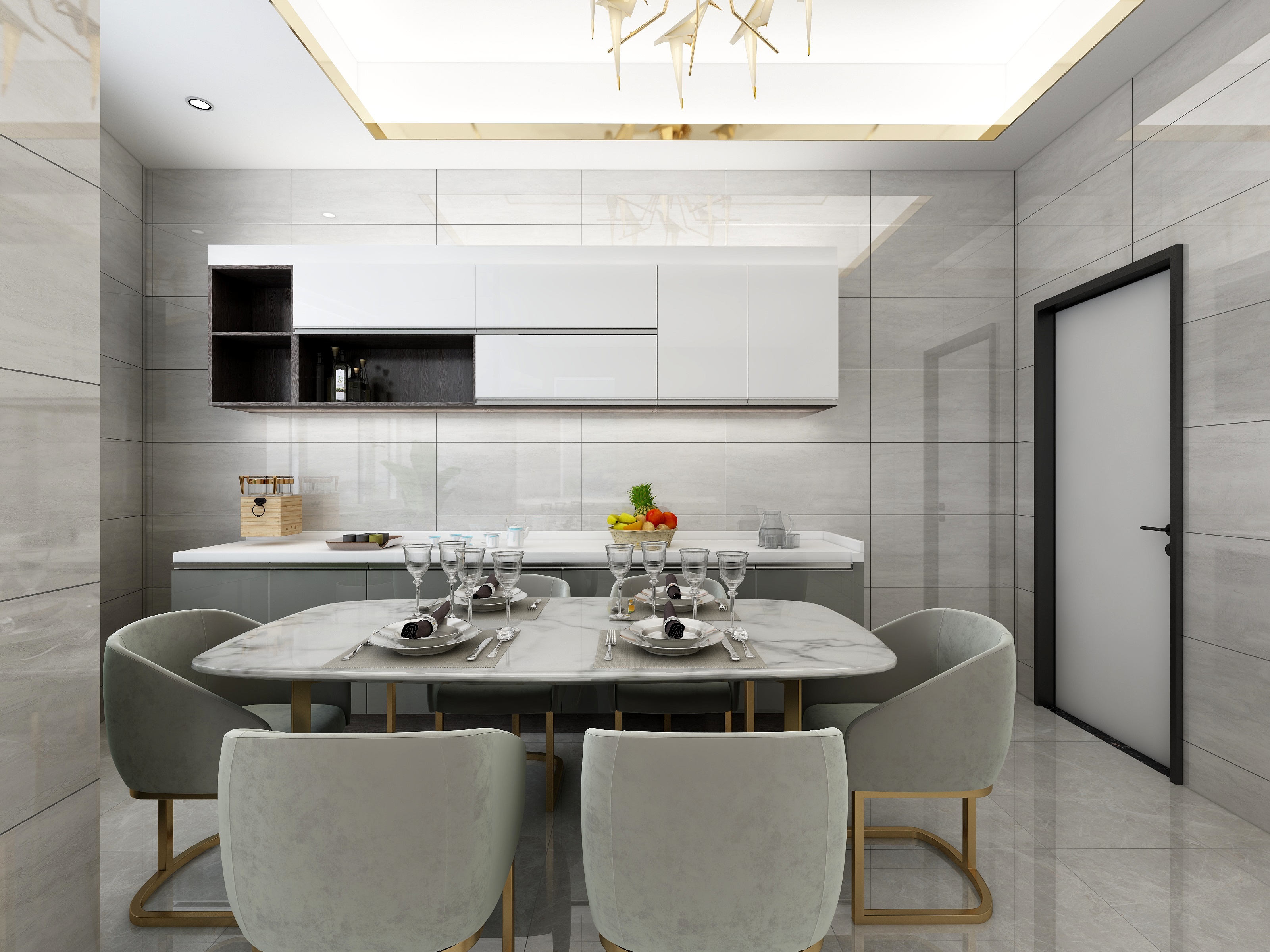 湛智华-现代轻奢203平4房装修效果图