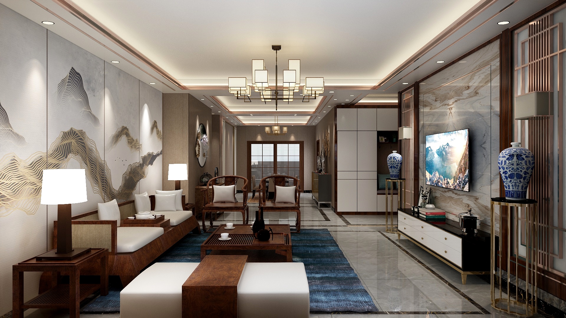 大网子-金科天辰黎小姐（现代中式）-装修设计方案