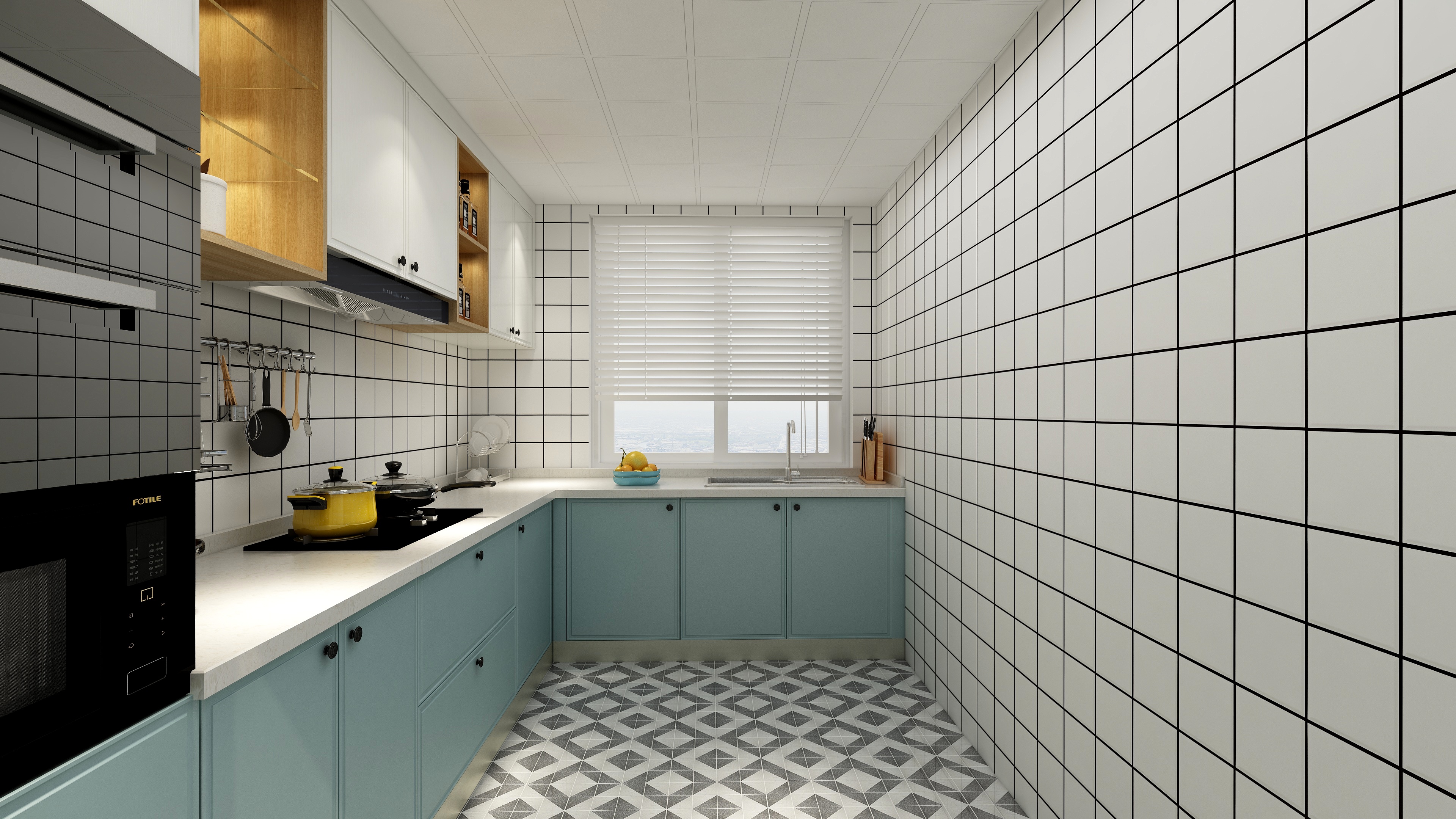 软装-唐艳萍-85方北欧混搭两居装修效果图