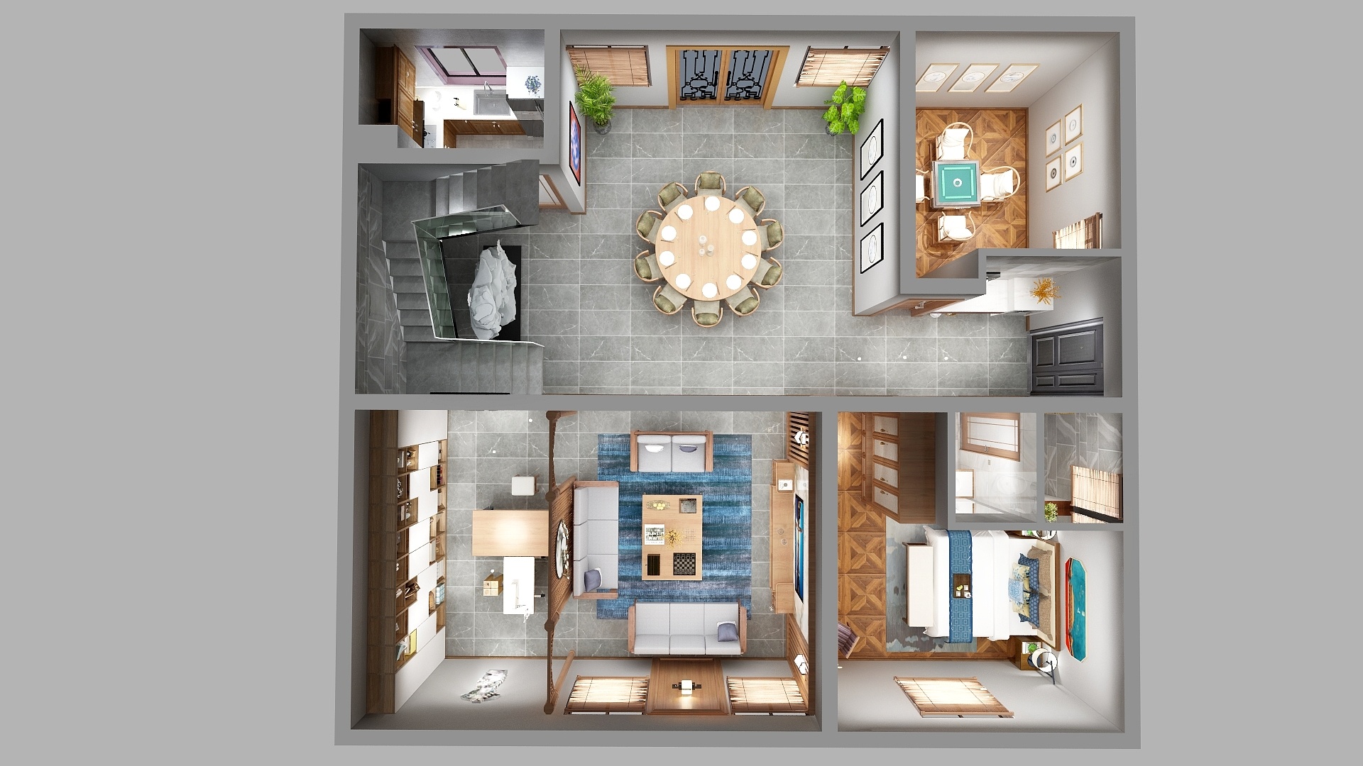 捷西定制-新中式风格别墅-装修设计方案