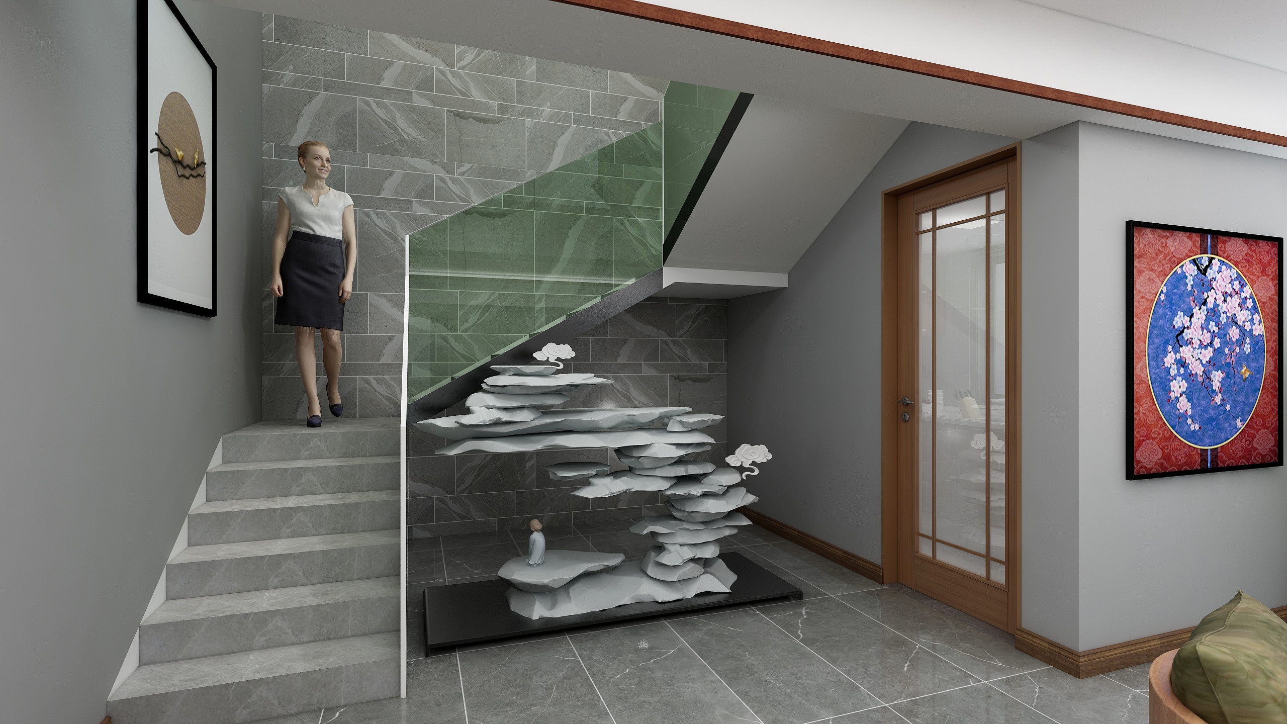 神马云在线-自建别墅-1F装修效果图