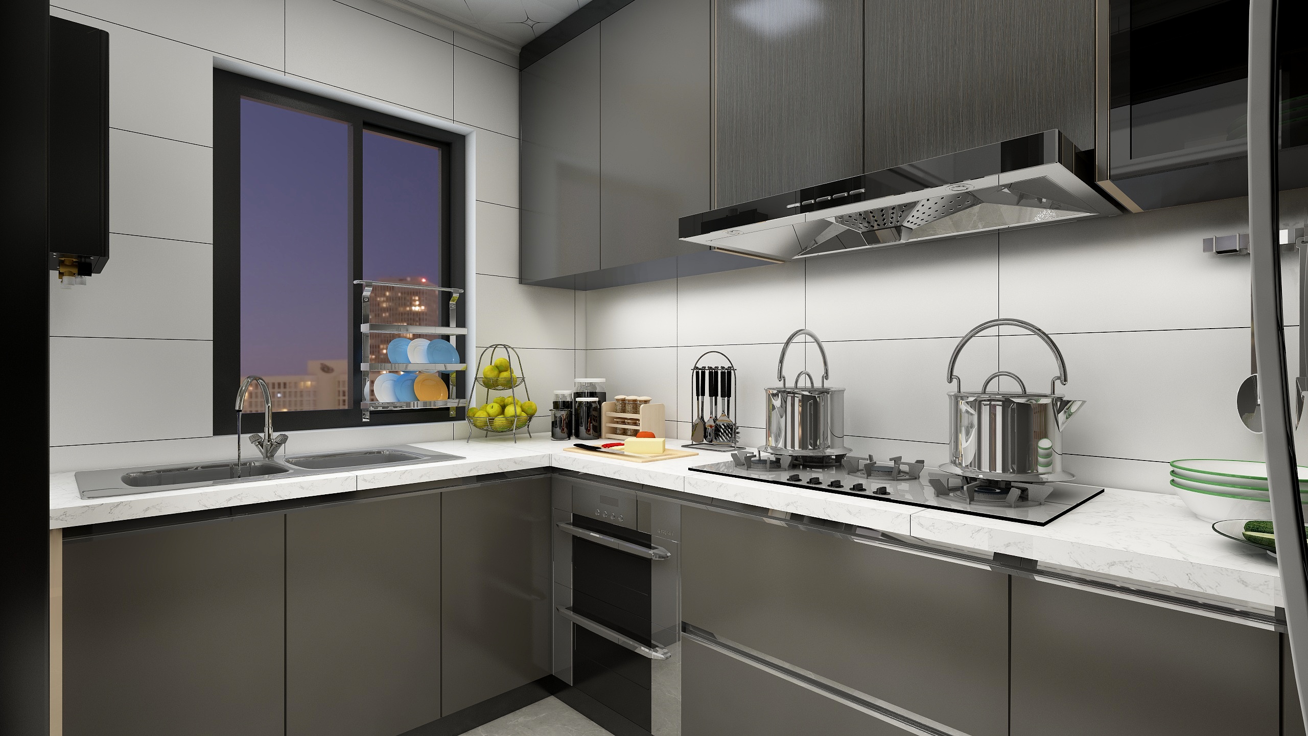 装修设计陈先生-《现代经典黑白灰》装修效果图