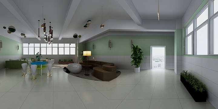 门锁隆-西安铁一中分校家长接待处-装修设计方案