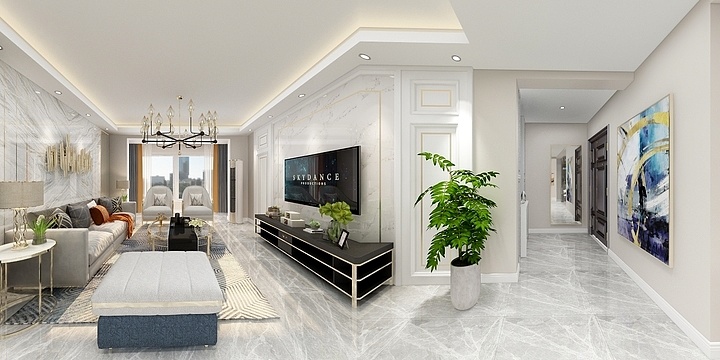 -抖音风间琉璃-Wen-huiwang《144㎡四居现代轻奢》-装修设计方案