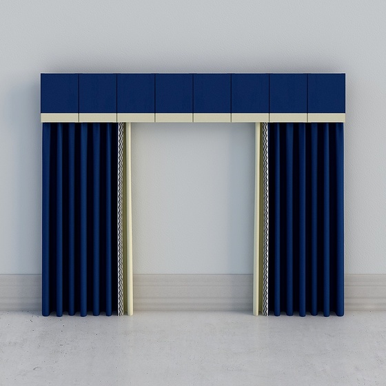 Minimalist Curtains,Blue,3-4m,2-3m