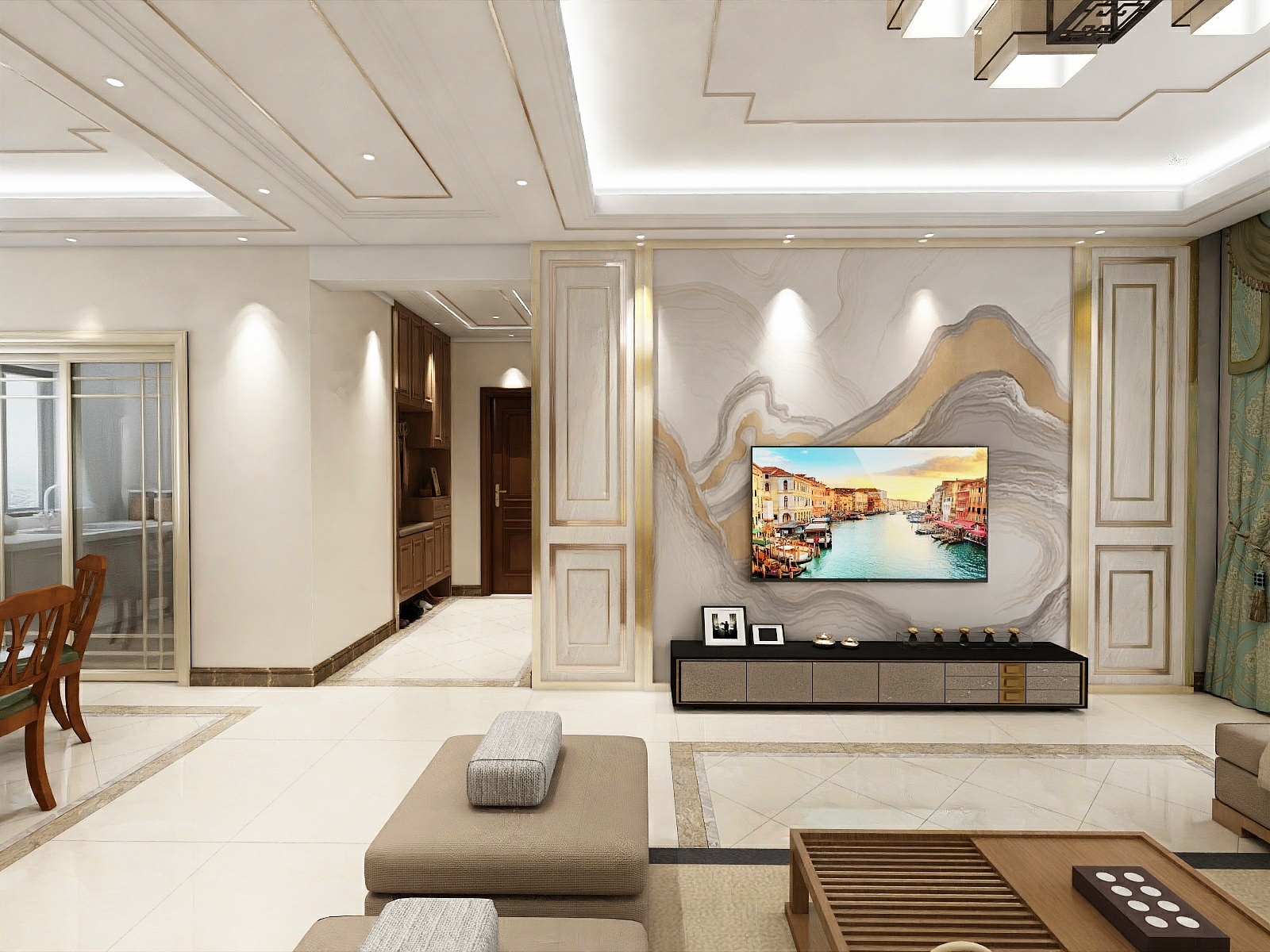 恒霖建筑装饰设计-保利中央公园3栋新中式风格-副本-装修设计方案