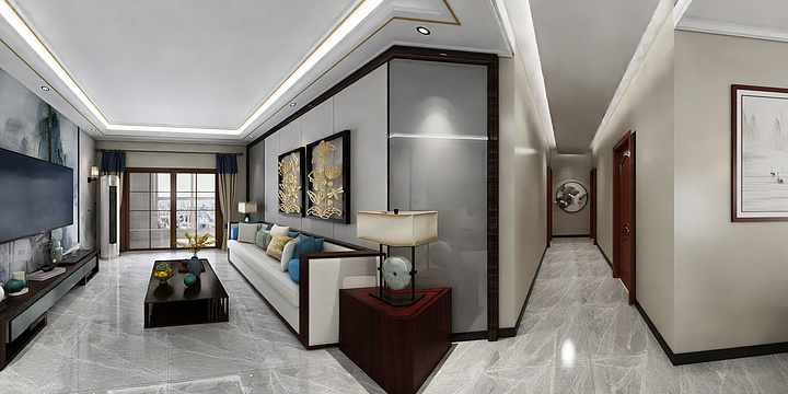 烟台市三缘-金地格林世界140平方米。北欧。-装修设计方案