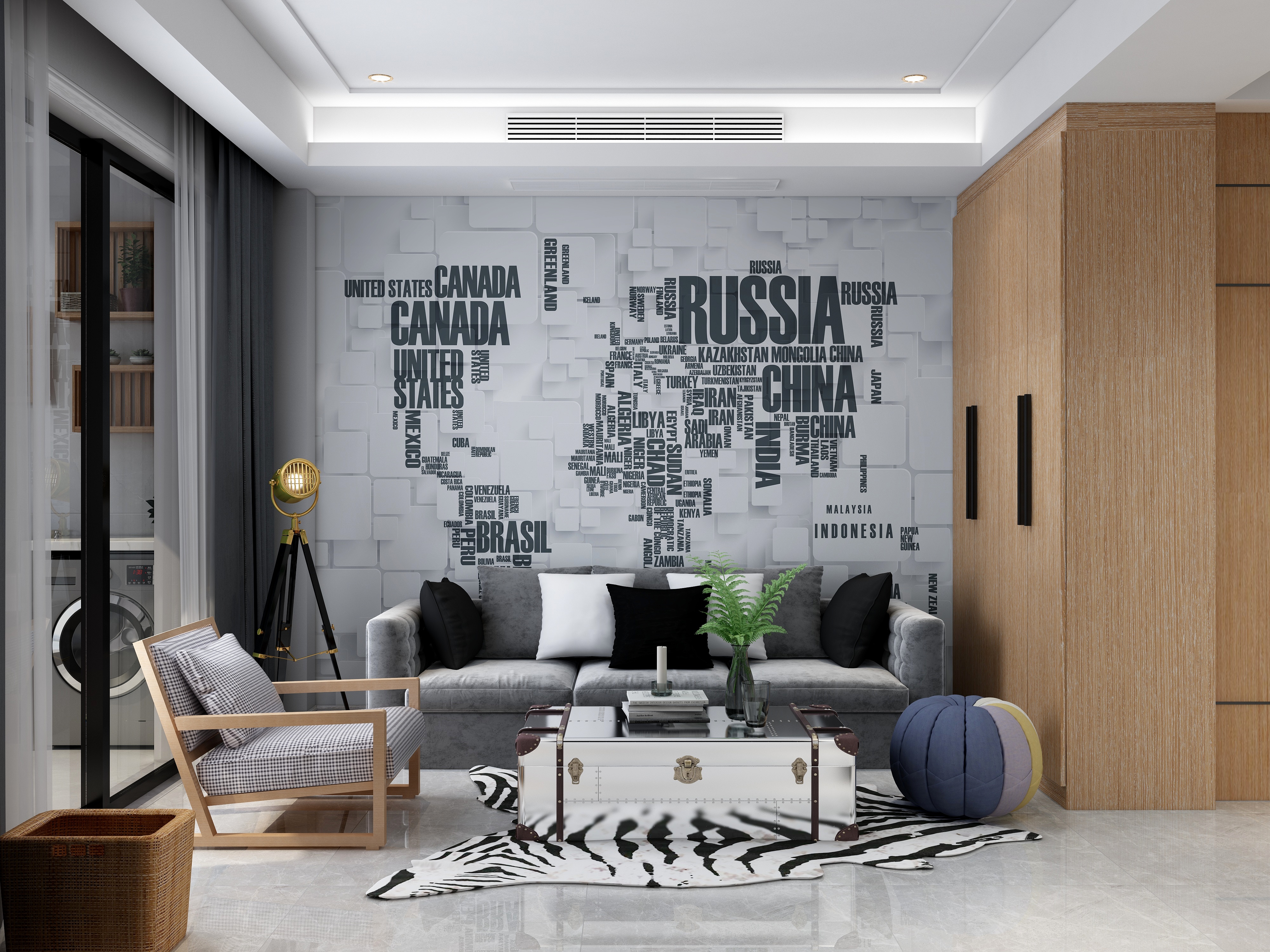 laura设计工作室-原木色-简装修效果图