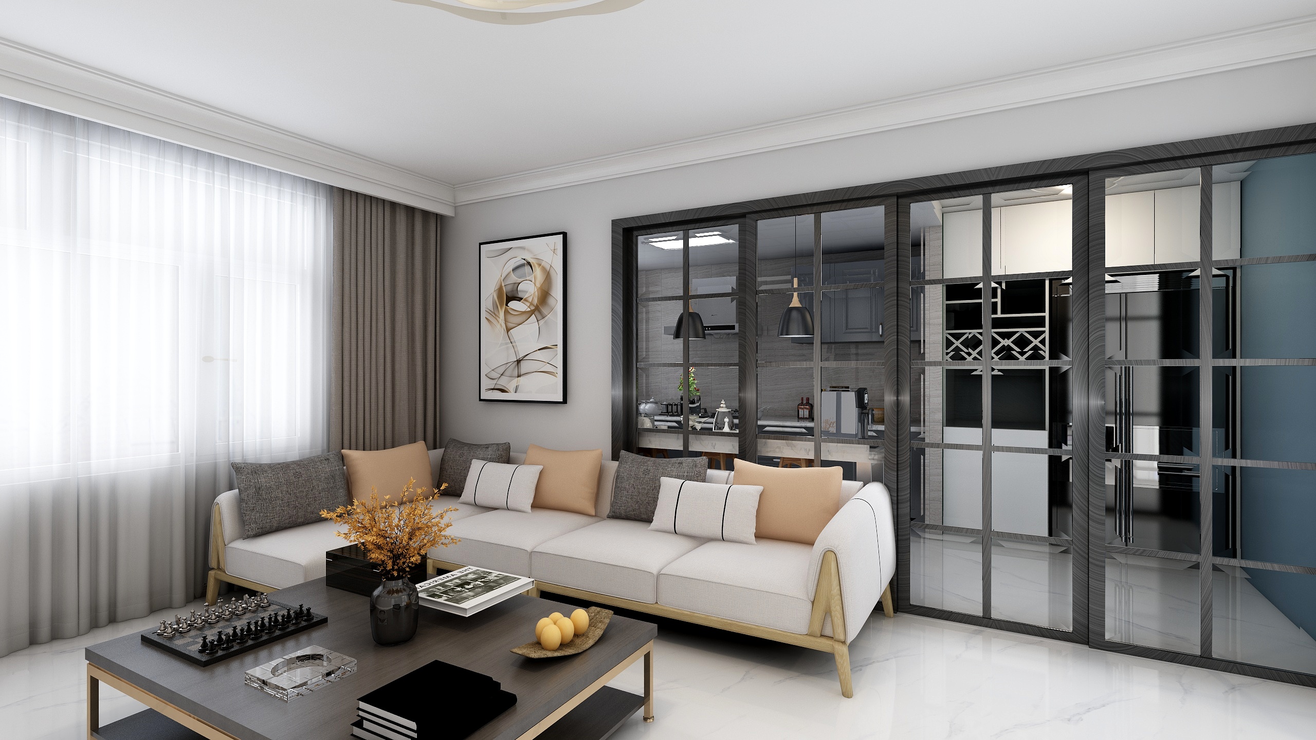 胡洁欣-嘉汇花溪地99.00㎡C户型3室2厅1卫-装修设计方案