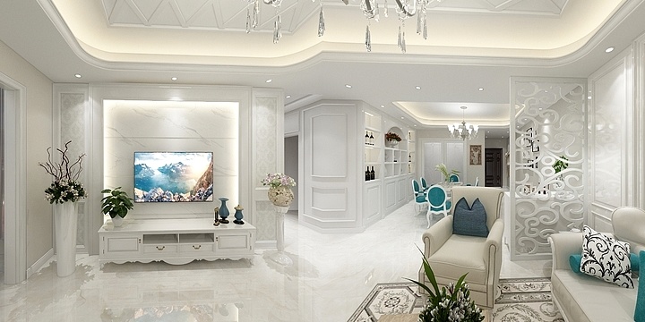 龙鑫-I户型-142.88平方米-简欧-装修设计方案