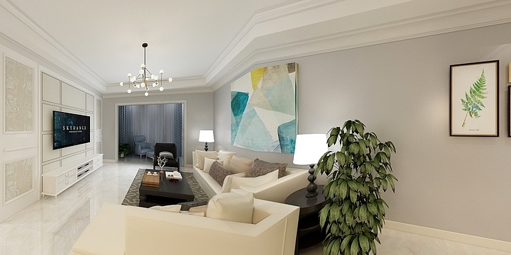 装修设计杜老师-万达华府张姐建筑面积121平米-装修设计方案