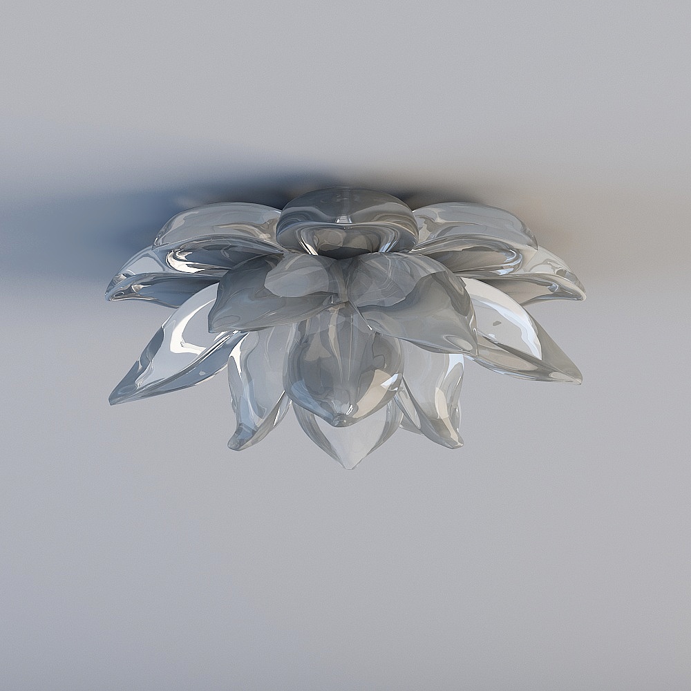 中式会所-顶面灯饰3D模型