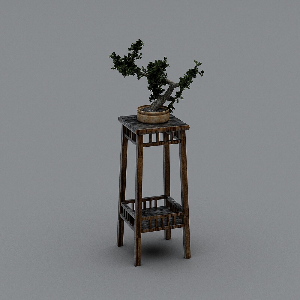 中式会所-花架3D模型