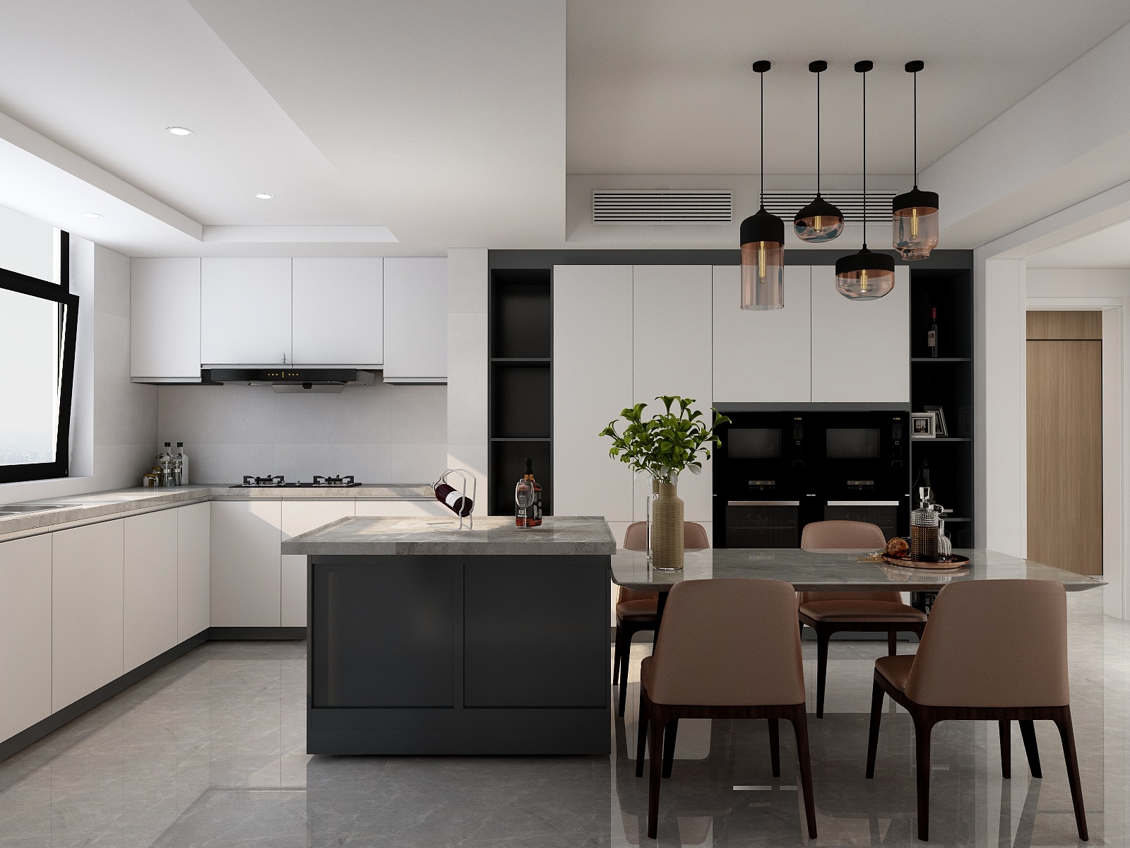 由度软装设计丶彬-197方现代四居装修效果图