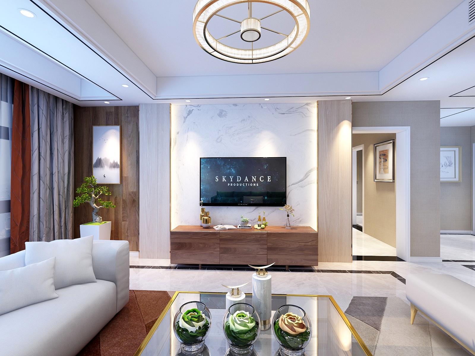 刘安明-127方混搭两居装修效果图