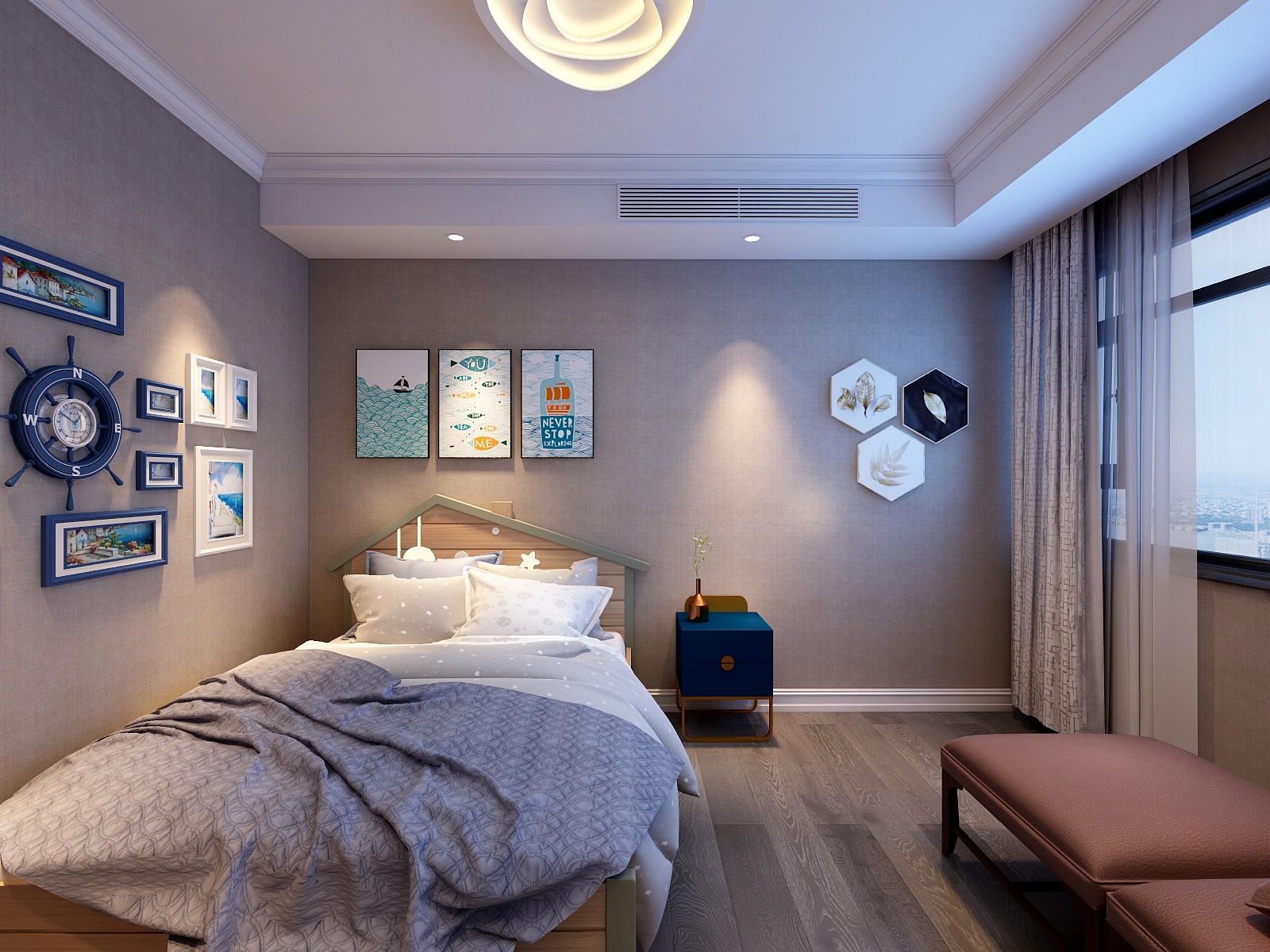 刘安明-127方混搭两居装修效果图