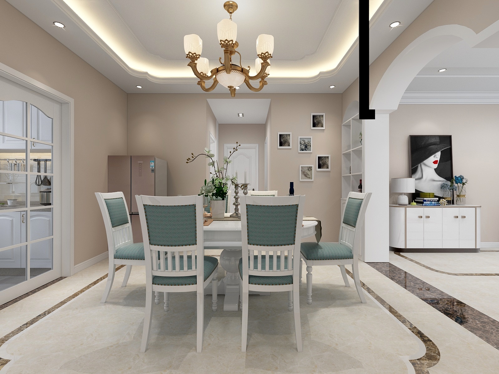 张福梅-简美风格||广场五号装修效果图