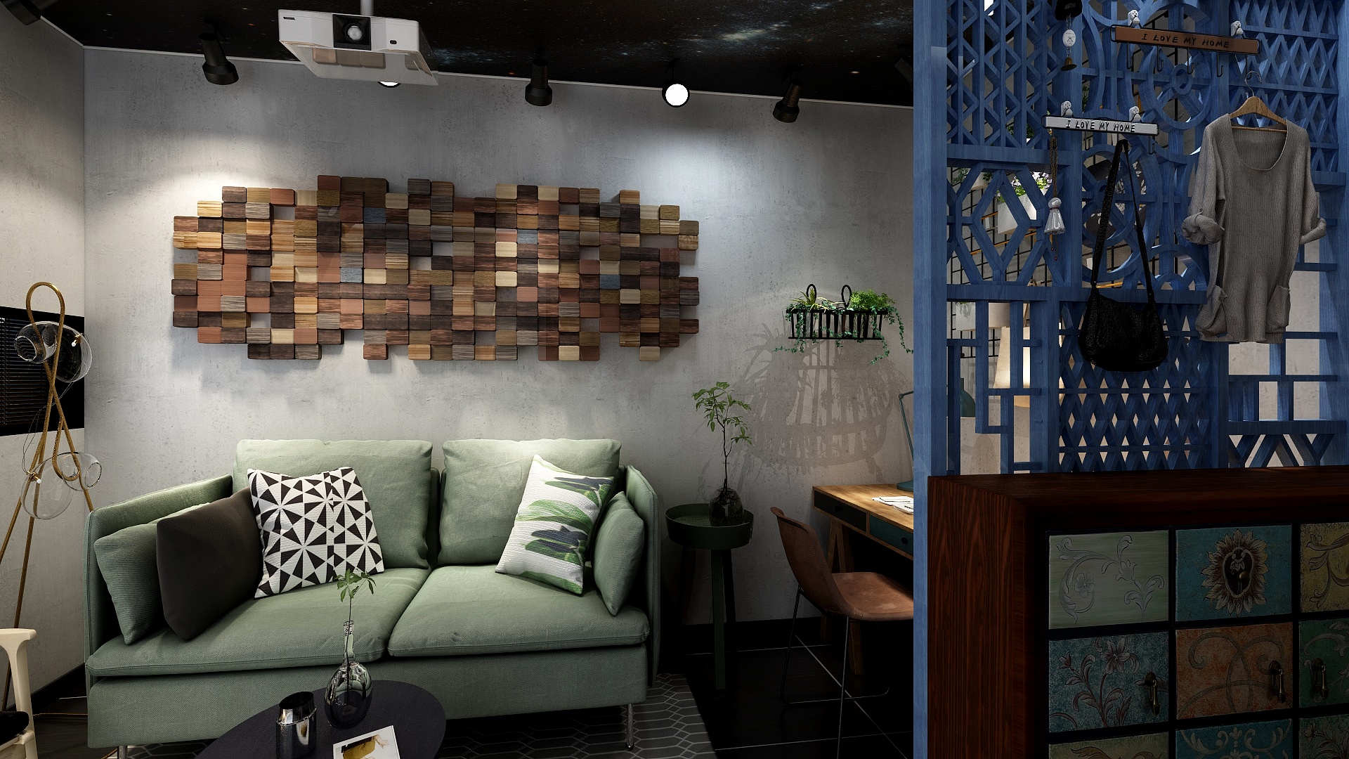 139****2537ysbv-42平米单身公寓设计（工业风）-装修设计方案