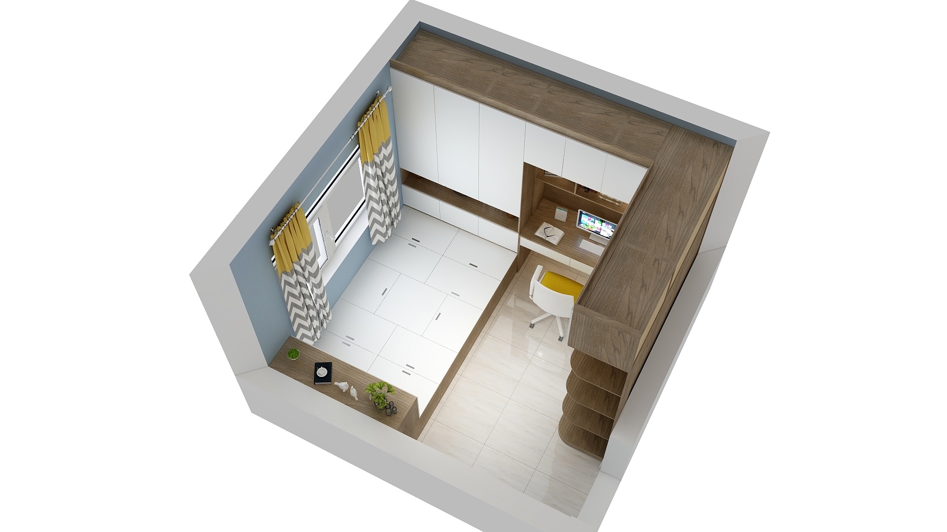 子粲设计-102方北欧两居装修效果图