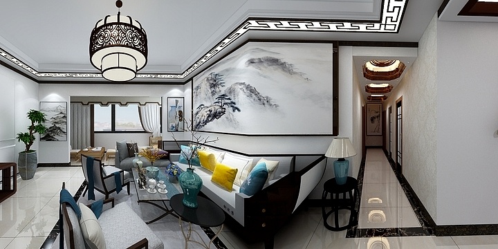 笑对人生-西冲安置区E2户型美式风格-装修设计方案