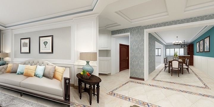 芦丰-远洋大河宸章·芦丰丨美式167.00㎡-装修设计方案