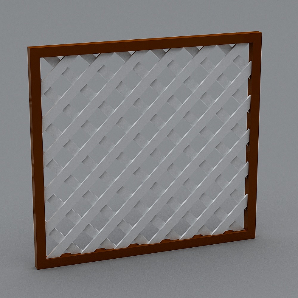 封窗户屏风3D模型