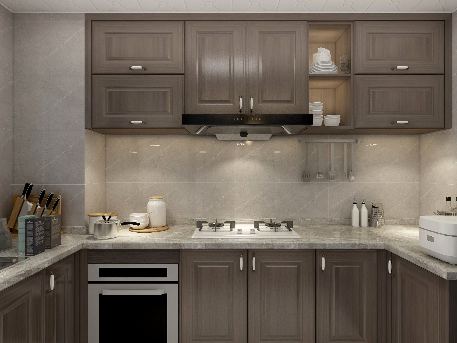 全屋定制阿德-189方新中式三居装修效果图