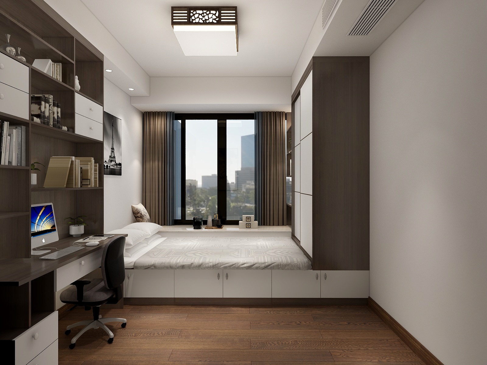 全屋定制阿德-189方新中式三居装修效果图