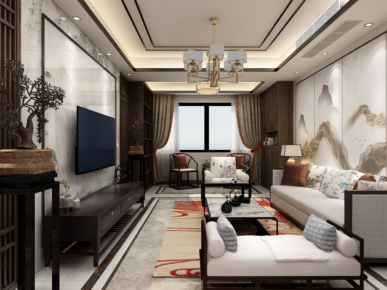 Eason大宅设计-成都新中式-装修设计方案