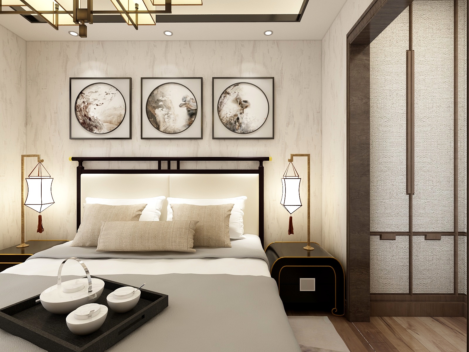 马骏-成都-智业后公寓-新中式装修效果图